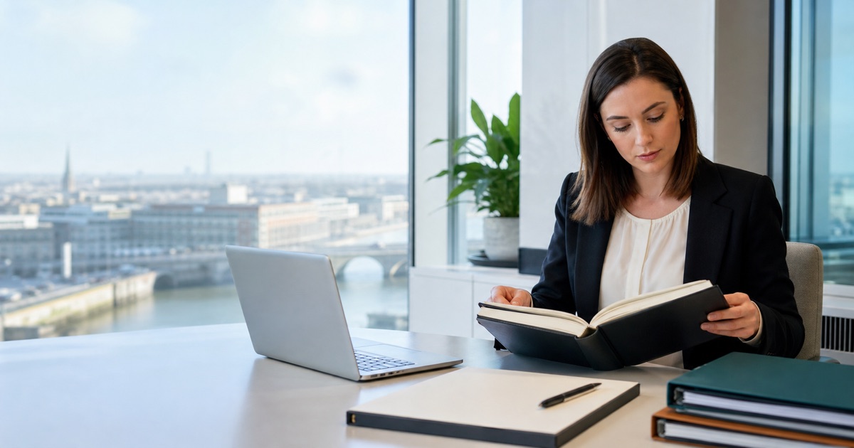 Irish company officers reviewing director and secretary records