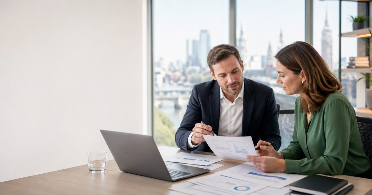Entrepreneur and adviser comparing Ireland and UK company formation options